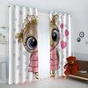 AKATIE Princess Owl Blackout Curtains, 2 Panels, 3D Cartoon Print view 2