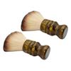 2-Piece Barber Brushes with Wooden Handles for Hair Removal view 1