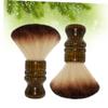 2-Piece Barber Brushes with Wooden Handles for Hair Removal view 3
