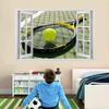 3D Tennis Wall Breakthrough Sticker for Kids' Room, Removable Vinyl, 35.4 x 23.6 in view 1