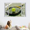 3D Tennis Wall Breakthrough Sticker for Kids' Room, Removable Vinyl, 35.4 x 23.6 in view 2