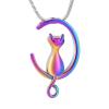 BIAIHQIE Pet Cremation Urn Necklace for Cat Ashes, Memorial Pendant view 1