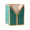 SOCUY Makeup Organizer, Retro Cosmetic Storage Box, Leather and Glass, for Makeup Brushes and Vanity/Desktop view 1
