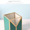 SOCUY Makeup Organizer, Retro Cosmetic Storage Box, Leather and Glass, for Makeup Brushes and Vanity/Desktop view 3