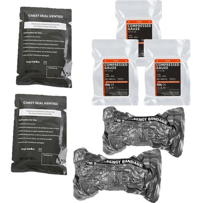 DYHQQ IFAK Trauma First Aid Kit with Israeli Bandages and Vented Chest Seals