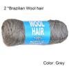 Wudaizhi Brazilian Wool Hair, Gray Acrylic Yarn for Braids, Crochet, Wraps and Dreadlocks view 2