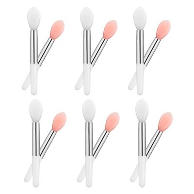 24-Piece Silicone Lip Applicators for Women, Pink, Portable