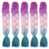 24 in/60 cm Ombre Braiding Hair Extensions, 5-Piece Kanekalon Jumbo Braids view 1