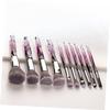 10-Piece Crystal Makeup Brush Set T-10-195, Nylon and Plastic view 2