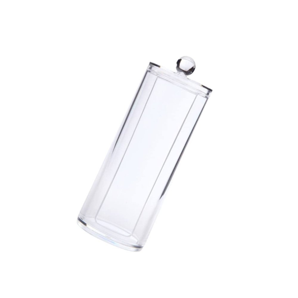 Transparent Plastic Cotton Swab Holder for Home and Travel