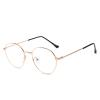 LTSRLL Trendy Round-Frame Reading Glasses, Retro Oval Anti-Blue-Light Computer Readers, Unbreakable Eye-Strain Relief Glasses (Color: Rose Gold, Size: +1.00) view 1
