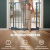 Safetots Elite Pressure-Mounted Stair Gate, Gray, No Drilling, Auto-Close & Stay-Open at 90°, Extra Wide 98–107 cm view 2