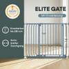 Safetots Elite Pressure-Mounted Stair Gate, Gray, No Drilling, Auto-Close & Stay-Open at 90°, Extra Wide 98–107 cm view 4