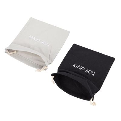 minkissy 2-Piece Hair Dryer Storage Bags with Drawstring, Makeup and Travel Pouches