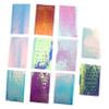Ice Cube Glass Paper Mermaid Effect Stickers, 11 Pieces, Transparent view 1