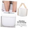 Collapsible Foot Bath Bucket, Khaki, Portable Foot Basin view 4