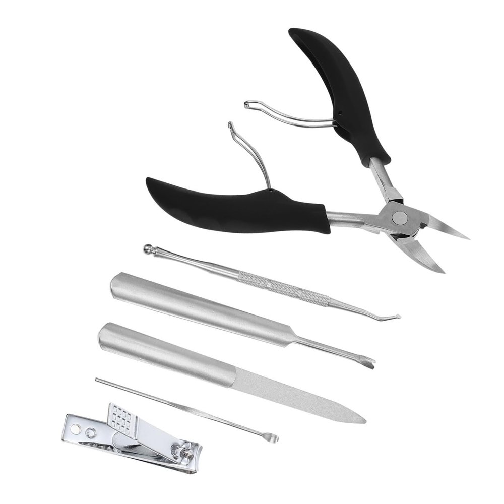 Stainless Steel Toenail Care Set, 1 Set, Black