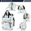 Vnurnrn Flamenco Pink Birds Mom Backpack, Large-Capacity Diaper Bag view 2