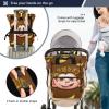 Vnurnrn Monkey Banana Gray Faux Mom Bag Diaper Travel Backpack, Large Capacity view 4