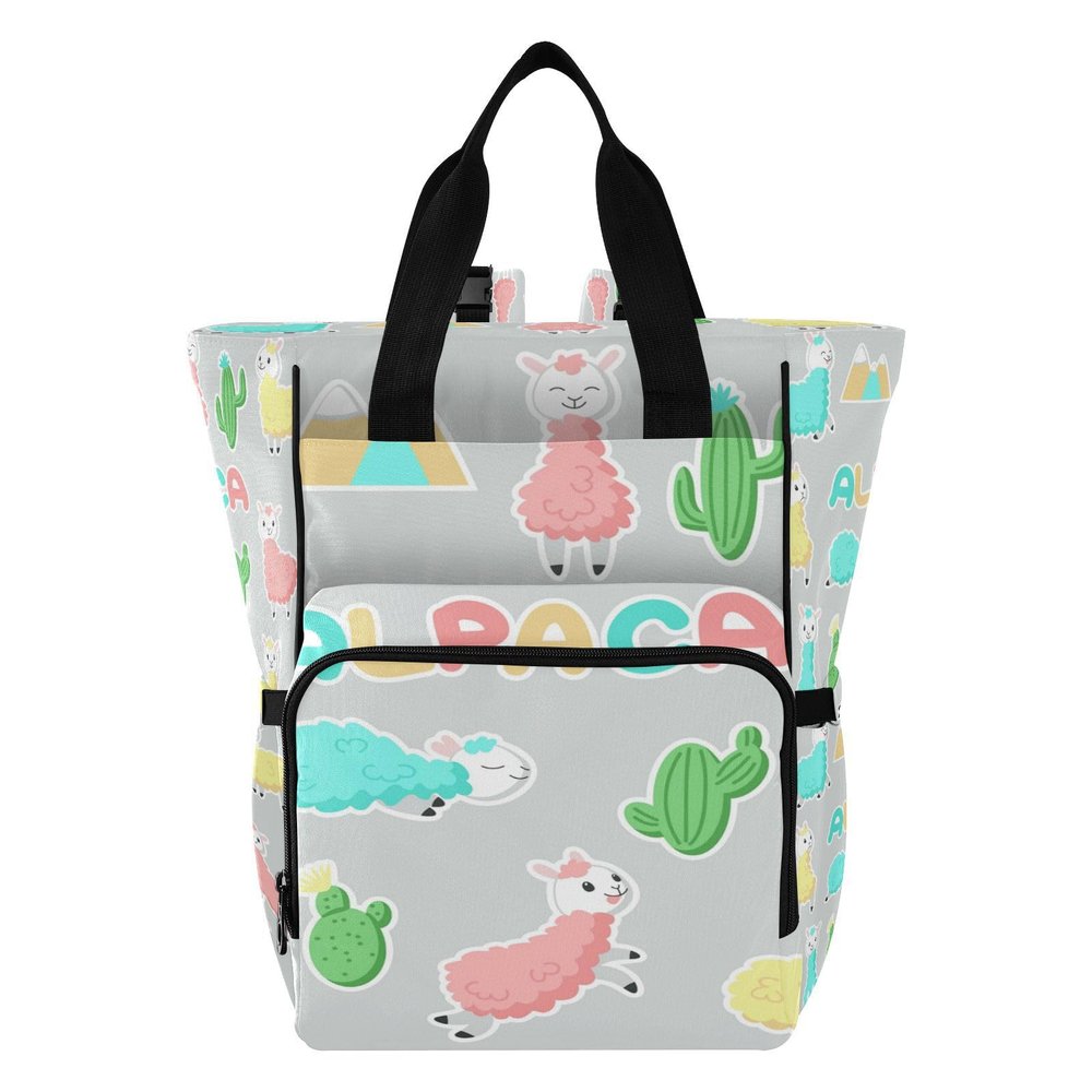 Vnurnrn Se Cartoon Sheep Mom Bag, Diaper Bag Travel Backpack, Large Capacity Shoulder Bag for Outdoors
