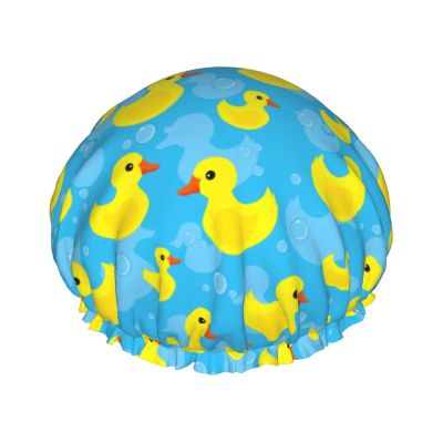 Rubber Duck Forest Hunting Camo Shower Cap