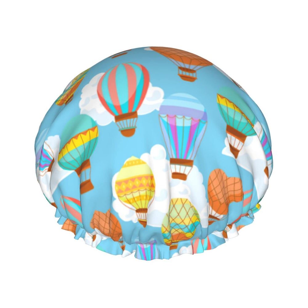 Color 1 Luxury Women's Shower Cap, Colorful Starfish, Waterproof, Reusable, Washable and Breathable