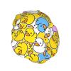 Waterproof Shower Cap, Color 5, Flower Strawberry view 2
