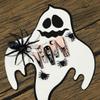 Cubahop Black Coffin Press-On Nails, Halloween Skeleton and Pumpkin Spider Design, 24-Piece Set view 3