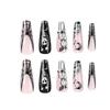 Cubahop Black Coffin Press-On Nails, Halloween Skeleton and Pumpkin Spider Design, 24-Piece Set view 4