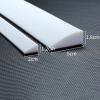 2 cm Door Threshold Ramp, Silicone, Cuttable, Adhesive Backing, White (170 x 2 x 1.2 cm) view 2