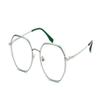 NOVESIXTDAT Oversized Polygon Metal Reading Glasses, Blue-Light-Blocking Computer Readers, Anti-Glare Presbyopia Glasses (Color: C2, Size: +3.50) view 2