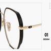 NOVESIXTDAT Oversized Polygon Metal Reading Glasses, Blue-Light-Blocking Computer Readers, Anti-Glare Presbyopia Glasses (Color: C2, Size: +3.50) view 4