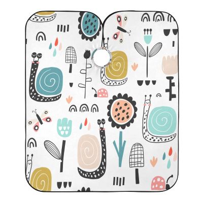 Professional Haircut Cape with Fairy, Flower, Snail and Butterfly Print