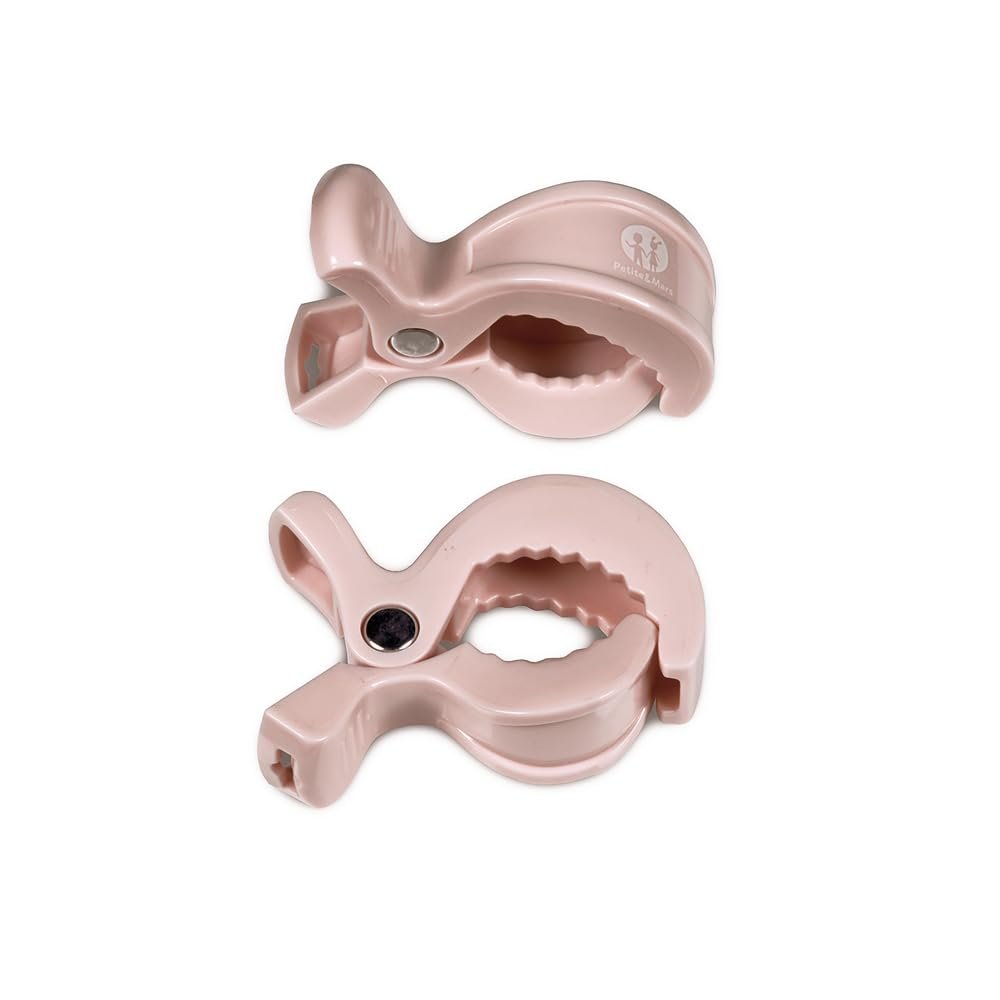 Petite&Mars PEG Stroller Clips, 2-Pack, Rose