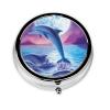 Ocean Dolphin Printed Pill Case with 3 Compartments view 1