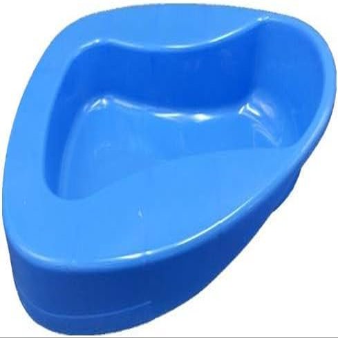 Bedpan for Men and Women, Plastic, 2-Pack, Blue