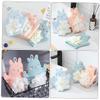 FOMIYES 3-Pack Double-Sided Body Exfoliating Gloves with Elastic Cuffs view 2
