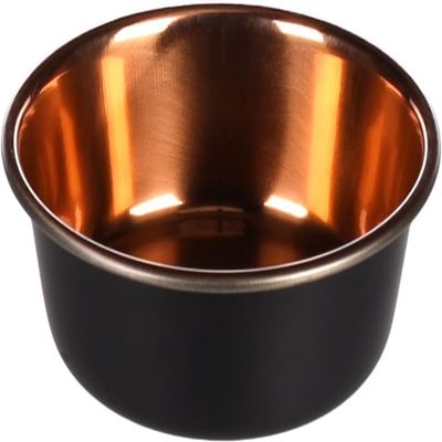 Flamingo Ezra Feeding & Drinking Bowl, Round, Black/Copper, 300 ml