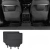 2-Piece Black PU Leather Backseat Kick Mats for Mercedes-Benz EQ/EQV 300L 300 view 3