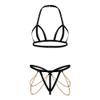 SINMIUANIME Women's Body Harness Cosplay Lingerie Set (188Black, L) view 1