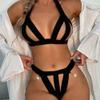 SINMIUANIME Women's Body Harness Cosplay Lingerie Set (188Black, L) view 3