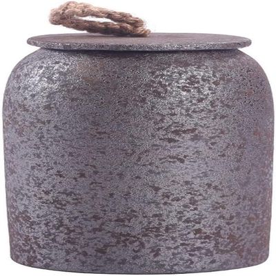 InDmar Handmade Mini Ceramic Urn, 15.5 cm, Vintage Tea Canister-Style Container