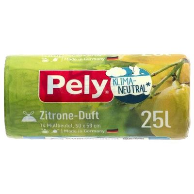Pely Scented Trash Bags, 25 L (6.6 gal), Climate Neutral, 14 Count