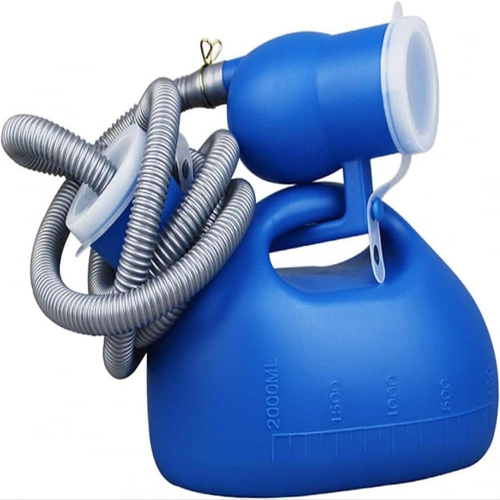 Portable Men's Urinal, 2,000 mL, Leak-Resistant Plastic