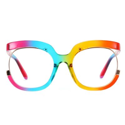 AOOLIA Stylish Round Reading Glasses with Blue-Light Filter for Women and Men