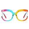 AOOLIA Stylish Round Reading Glasses with Blue-Light Filter for Women and Men view 1