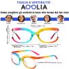 AOOLIA Stylish Round Reading Glasses with Blue-Light Filter for Women and Men view 4