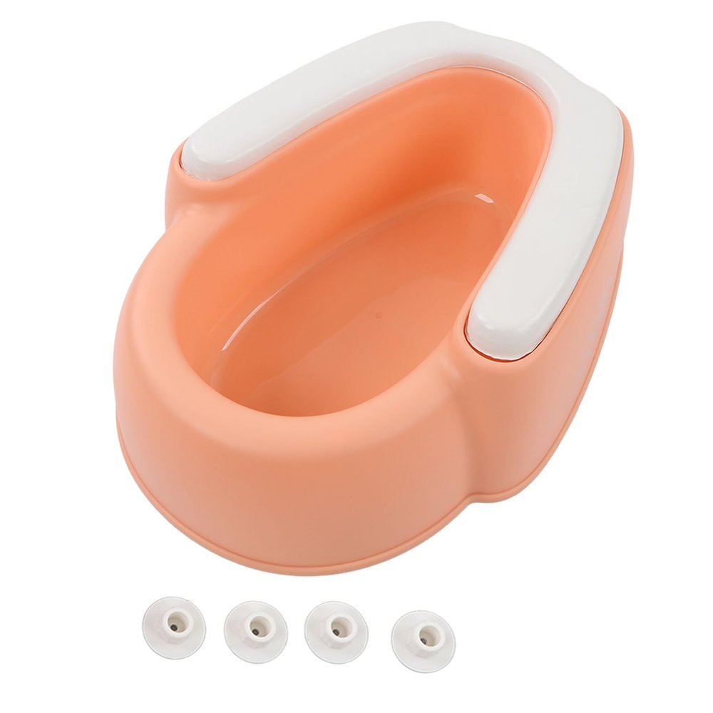 Toddler Bottom-Washing Basin, Slip-Resistant, Squat-Free, Soft Multipurpose Basin for Babies and Children (Pink PVC)