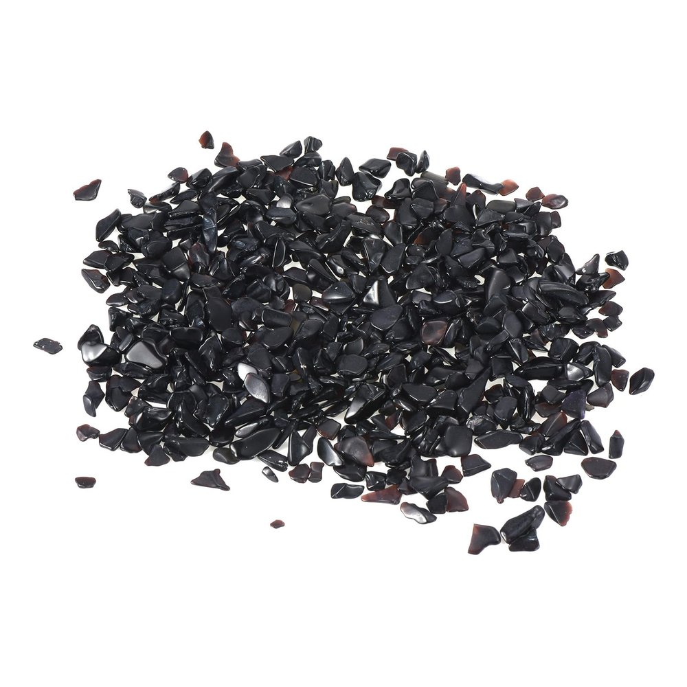 Sourcing Map 100g/0.22lb 5-7mm Polished Black Obsidian Stones