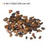 sourcing map 400 g Brown Tiger’s Eye Tumbled Crystal Quartz Stones, 7–9 mm view 3